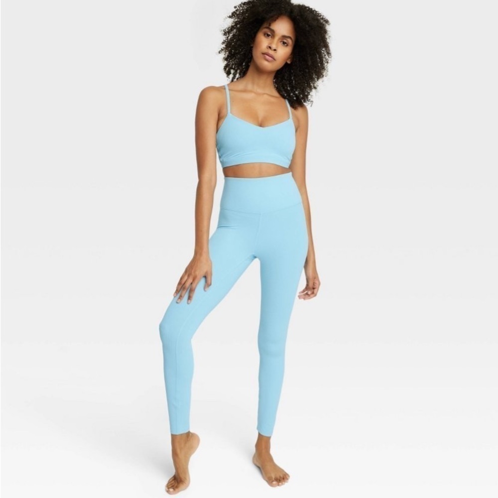 Women's Ultra High-Rise Rib Leggings - All in Motion™ blue new - Picture 1 of 6